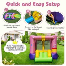 Lifezeal Inflatable Bounce House Bouncy Castle With Slide & Basketball Rim - 查看 9