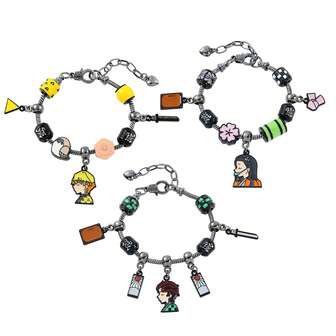 1/3ชิ้น สร้อยข้อมือแฟชั่นลายการ์ตูนอนิเมะ  ทันจิโร่ คามาโดะ  DIY เหมาะสำหรับเป็นของขวัญ เหมาะสำหรับใส่ในชีวิตประจำวัน