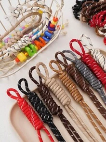 5mm Thick Polyester Braided Cord, 5M Colorful Rope, Macrame Crafts & DIY Projects - Available In Black,Blue,Red,Pink,Green,White,Yellow,Light Blue,Orange,And So On - Ideal For Mobile Phone Lanyards,DIY Projects, Outdoor Camping, Pet Ties & More - Durable & Versatile