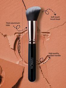 RANCAI 1/2pcs Angled Foundation Contour Brush, Synthetic Kabuki Brush For Concealing Blending Setting Buffing With Liquid, Cream And Powder Cosmetic