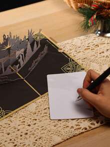 1pc Classic 3D Nativity Card (Including 1 Envelope + 1 Handwritten Card + 1 3D Greeting Card), Congratulations Card, Surprise Gift For Friends, Gift For Family, Suitable For Important Festivals