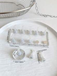 Soporte para práctica de arte de uñas con punta larga de acrílico y cristales, decoración de uñas vintage de flores de resina y cristal, uso en casa y salón, adecuado para madres, hermanas, esposas, amantes, bodas