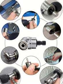 1pc 105 Degree Right Angle Drill Adapter, 105 Degree Angle Drill Bit Screwdriver Suitable For Tight Spaces, Home Decor, Building Renovation, Milwaukee Tools - Multicolor - View 6