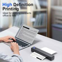 Portable Printers Wireless For Travel, Inkless Thermal Printer, Small Bluetooth Mobile Compact Printer Support 8.5" X 11" US Letter & A4,Compatible With IPhone Phone Laptop For Home Car Office Receipt