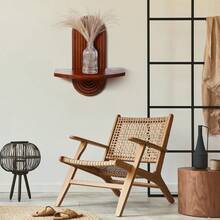 1 pieza/2 piezas Estantes de pared de arcoíris de madera bohemio, estante colgante bohemio, estantería de pared para libros para sala de estar, baño, dormitorio, aula, oficina, decoración de pared