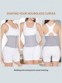 MISTHIN 1 Stück Damen Grau Mesh atmungsaktiver Taillenformer, Bauch- und Büstenformer, Bauchkontrolle Schlankheits-Körperformer - Grau - Übersicht 10