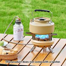 1 pieza Cabezal quemador de cobre de alta potencia para exterior, estufa de fuego feroz de 5 núcleos, estufa de gas de alta altitud de gas licuado de butano, estufa de gas portátil de camping de alta potencia (sin encendedor)