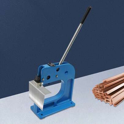 Industrial 16Ga Metal Shrinking And Stretching Tool, Cast Iron Bench Mount With 2 Jaw Sets, 8" Throat Depth For Steel, Aluminum, Copper Sheet Metal Fabrication