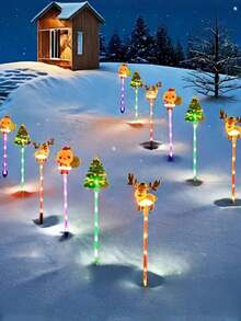 6pcs Solar Powered Christmas Garden Stake Lights - Solar Santa Claus, Snowman And Christmas Tree Design, 8 Lighting Modes, Indoor And Outdoor Garden Path Lights, Suitable For Christmas Walkway, Patio, Lawn, Path, Garden, Yard, Holiday Winter Decor, With Auto On/Off Light Sensor, Creative Decoration For Lawn And Yard, Perfect For Christmas!Christmas Decoration XMAS Decor Christmas Tree Gift Decor Thanksgiving Wedding Home Decor Home Decor Fall Decor Autumn Decor Birthday Decorations For Gifts Party Supplies Indoor Outdoor Garden Holiday Festival Decor Halloween Decor Wall Decor Halloween Ornaments