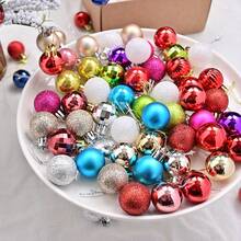 50PCS Christmas Electroplated Matte Decorative Balls, Christmas Tree Decoration Pendants, Decorations For Holiday And Party Scenes, Small Balls To Add Festive Atmosphere, Multiple Colors Randomly Shipped Home Decor Christmas Decorations Room Decor Winter Christmas Decorations Home Christmas Gifts Christmas Decor