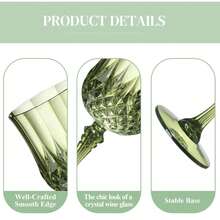 1/3/6/12/24 piezas Vasos de vino reutilizables con relieve vintage, Vasos de champán y cócteles resistentes, Vasos para jugo, Adecuados para fiestas, bodas