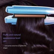 1 Escova Alisadora Dobrável em V de Uso Duplo para Alisar e Enrolar o Cabelo, Ferramenta de Escova Alisadora de Alta Potência e Baixo Ruído para Cachos Soltos e Sedosos, Salão