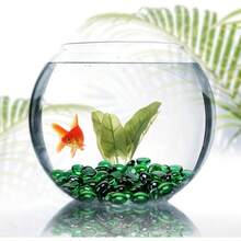 0.97 Pounds, Flat Glass Marbles, Blue Mixed Gemstone Vase Fillers Beads Decorative Glass Pebbles Floral Fish Rocks Vases Table Scatter Aquarium Decor