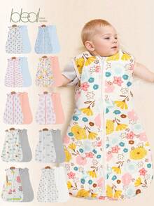 2pcs Sleeveless Sleep Sack With Rounded Bottom Light And Comfortable 2-Way Zipper Toddler U-Shaped Sleeping Bag, Sleep Sack Wearable Blanket Baby