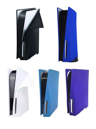 2 件 PlayStation 5 光盘版游戏机硅胶保护套，防尘、防刮、防水、亲肤、柔软硅胶、易于安装和存放，增强游戏体验