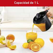 Exprimidor con 2 conos desmontables, jarra 1L, motor 40W - Negro y acero inoxidable - 1 - Ver 4