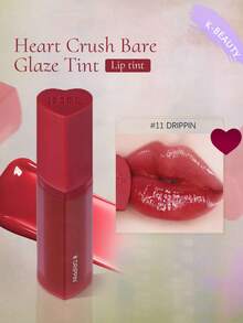 HOLIKA HOLIKA Heart Crush Glow Tint 空气感光泽唇釉，啫喱质地，玻璃般光泽，不粘腻，可叠加涂抹，提亮暖色调肤色，持久显色，口袋大小，随时上镜，5秒打造办公室光泽，韩式彩妆，3克/0.1盎司 - Drippin - 查看 2