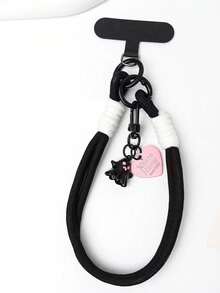 1pc Halloween Ghost Mobile Phone Lanyard, Short Wrist Ring, Multi-Functional Strap, Men's And Women's Fashionable Outdoor Travel Chain, Key Case, Sturdy