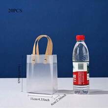 30/20/10个装透明PVC礼品袋，生日派对礼品包装手提袋，纪念品包装袋 - 無色 - 查看 15