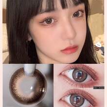 Haute Couture graue Kontaktlinsen mit kleinem Durchmesser für Kurzsichtigkeit, natürliche farbige Kontaktlinsen 2 Stücke, Sommergeschenk für Mädchen, Augen Make-up, Jahresschönheit, Halloween Kostüm Cosplay