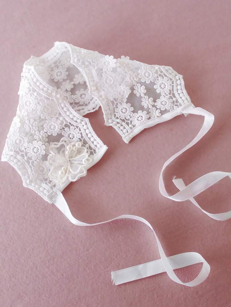 Baby Girls 0-2 Years White Christening Dress Lace Wedding Flower Girl Dress - White - View 8