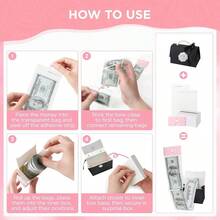 Money Pull Box Cash, Surprise Box Handbags With 30 Pcs Transparent Bags Party Birthday - Black - View 7