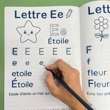 Lachilly 32页法语字母练习册，幼儿园学前班专用练习册，儿童早教玩具，零基础入门手写字母练习册，学生学校办公用品，家庭学校教学辅助工具 - 彩色 - 查看 5