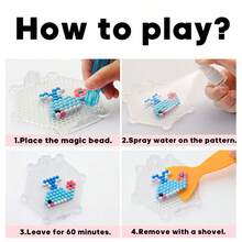 10 Colors 1000pcs Standard Accessory Pack / 15 Colors 1500pcs Deluxe Accessory Pack, Magic Water Beads Puzzle Toys For Boys Girls DIY Peg Beads Creative Fun Craft Kids Children Birthday Gift