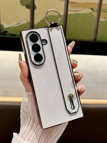 Glitter Wristband Ring Holder, Fashionable & Elegant, Popular With Invisible Stand, Foldable Phone Case Compatible With Samsung Galaxy Z Fold 7, Galaxy Z Fold 6, Galaxy Z Fold 5, Phone Protective Cover, Smartphone Case, Pink, Blue, Champagne - Multicolor - View 7