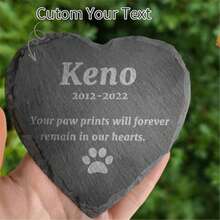 1pc Personalized Pet Memorial Stone, Heart-Shaped Stone Engraved With Pet Name, Condolence Gift For Pet Loss, Rainbow Bridge Remembrance Gift - Multicolor - View 8