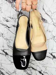 La Caprichosa Zapatos Slingback Mujer Bicolor Elegantes Punta Cuadrada Tacón Bajo, Sandalias Slingback Mujer Comodas Casuales Oficina Tacón Bajo, Zapatos de Vestir Mujer Slingback Bicolor recubierto Elegantes, Zapatos Slingback Mujer Elegantes Punta Cuadrada Moda 2025, Zapatos Mujer Tacón Bajo Slingback Elegantes Para Oficina y Fiesta, Zapatos Bicolor Slingback Mujer Tacón Bajo recubierto Casual Chic, Sandalias Slingback Mujer Elegantes Comodas Oficina Diario - Beis - Ver 2