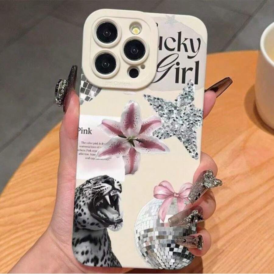 Funda para teléfono (1 unidad) con diseño minimalista de bola de billar 8 y estrellas de leopardo, rayas verticales, de piel sintética, protectora, compatible con phone S16/S16 Plus/S16 Pro/S16 Pro Max - Multicolor 5 - Ver 1
