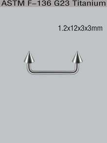 1 PC F136 Titanium Embedded Nail Double Ball Head Right Angle Shiny Skin Implant Nail Double Cone Outerthread Surface Barbell Piercings 90 Degree Dermal Anchor Hide In Skin Piercings Body Jewelry 16G Sexy Unisex - Titanium Color - View 18