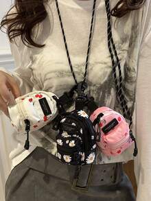 1个零钱包迷你包，挂包，斑马纹、豹纹、奶牛纹、樱桃雏菊图案，背包挂件，女士钱包迷你钱包，零钱包，圣诞节礼物，女士礼物，圣诞袜填充物 - 彩色 - 查看 9