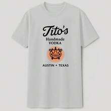 1Pcs Yes Tito's Handmade Vodka Digital Print Women's 100% Cotton Short-Sleeved T-Shirt 220g Tee - 02-白色 - 查看 3