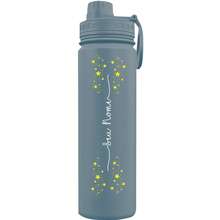 Fresh Thermal Bottle With Personalized Stars Handle With Name - Grayish Blue - View 1