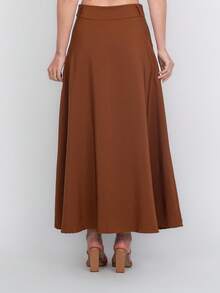 Tailored Skirt With Belt Loops (Without Belt) Code: 3010 - 駝色 - 查看 5