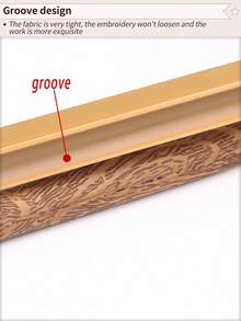 3 قطع إطارات تطريز يدوية صغيرة بنية اللون بنمط خشبي رجعي، مصنوعة من مادة ABS المتينة مع خطاطيف معدنية نحاسية، مناسبة لديكور المنزل، التعليق على الحائط، هالوين، عيد الميلاد، الحقائب، الملابس، الهواتف، سلاسل المفاتيح، المكاتب، الأغراض الجانبية للسرير، زينة السيارات