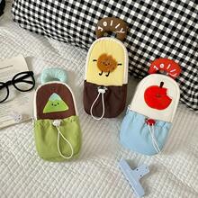 1pc Cute Large Capacity Stationery Storage Pouch With Front Pocket - Soft Fabric For School, Office, Travel Pencil Case - Beige/Soft Color, Suitable For Students, Teachers, Professionals, Portable Desktop Organizer, Office Supplies Storage, Fun Accessory, Convenient Maintenance