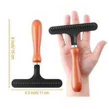 1pc Handheld Rake Metal Thick-Haired Pet Comb & Carpet Revitalizer - Dual-Use Tool For Pet Grooming Comb & Shag Rug Beautifier (4.3'' Wide, Heavy-Duty Carpet Rake, Multi-Surface Debris Remover, Home Refresh Essential) - Multicolor - View 6
