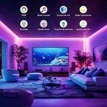 Cozylady Tira LED NeóN Bluetooth 20M/65.5FT, Luces LED RGB NeóN Impermeable,Suave y DIY Deformable Luz LED con Control Remoto de 44 Teclas+Controlador Inteligente APP para DecoracióN Cuarto,Festival - 6 m/20 pies - Ver 7