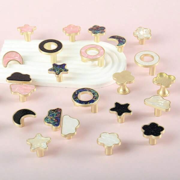 1 Pc European Style Zinc Alloy Cartoon Handles Clothes Hook Flower Star Moon Cloud Furniture Handles Cabinet Dresser Drawer Knobs Cupboard Wardrobe Door Pulls Furniture Door Handle Hardware