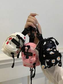 1个零钱包迷你包，挂包，斑马纹、豹纹、奶牛纹、樱桃雏菊图案，背包挂件，女士钱包迷你钱包，零钱包，圣诞节礼物，女士礼物，圣诞袜填充物 - 彩色 - 查看 8