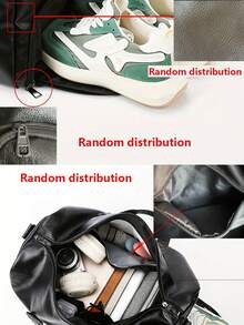 大容量旅行包，多口袋行李包，独立鞋仓手提包，便捷瑜伽包，多功能旅行包，轻便训练包，适合学生、医生、护士、教师、上班族、商务人士、健身房、医院、邮轮、学校、机场、户外活动、徒步旅行、训练、工作、旅行和度假、周末短途旅行、节日礼物、生日礼物 - 黑色 - 查看 12