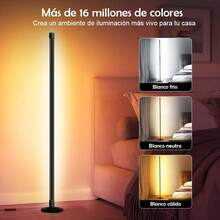 Lámpara de Piso Inteligente Bluetooth LED RGB: Versátil para Sala de Estar y Dormitorio, Creación de Ambiente de Bar / Ayuda de Inmersión en Juegos, Lámpara Decorativa Simple e Indirecta de Colores - LED RGB+IG - Ver 5