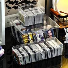 1 pieza Caja de almacenamiento de tarjetas fotográficas (9/8/2/1 cuadrícula de especificaciones múltiples) Caja creativa para tarjetas fotográficas Estuche transparente para tarjetas de fotos de ídolos Organizador de almacenamiento de tarjetas Caja de almacenamiento de plástico Artículos de papelería escolar, regalos de Navidad para adultos/menores/adolescentes/estudiantes