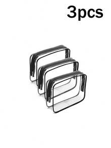 透明收纳袋，多用途收纳袋，适用于积木、玩具、文件、化妆品等，PVC旅行收纳袋，旅行必需品，收纳必需品，节日礼物，圣诞礼物，圣诞节 - 無色 - 查看 19