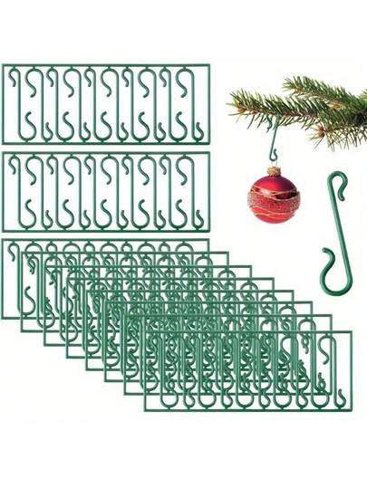 50/150 piezas Ganchos de decoración navideña Ganchos de plástico para Halloween, Navidad, Acción de Gracias, coronas, decoraciones de árbol de Navidad, suministros de decoración de fiestas, accesorios de decoración navideña, adecuados para uso doméstico, oficina o comercial, decoración navideña del hogar, accesorios colgantes