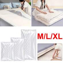 1pc Extra Large Vacuum Compression Bags - 39.37*86.61/70.87/59.06 Inches - Durable Plastic Storage Solution For Home, Dorm, And Moving Space-Saving Needs - Ideal For Seasonal Use, Suitable For Comforters, Mattress Covers, Etc. - Perfect For Moving, Storing, And Transporting - No Power Required - Clear - View 2