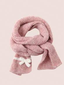 2pcs/Set Bow Decor Kids Hat & Scarf Set, Cute Winter Knit Beanie & Neck Warmer For Baby Boys & Girls - Multicolor - View 8